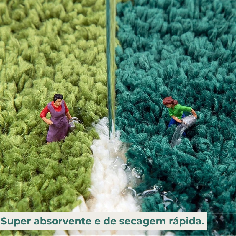 GreenLeaf Soft – Tapete Antiderrapante em Microfibra