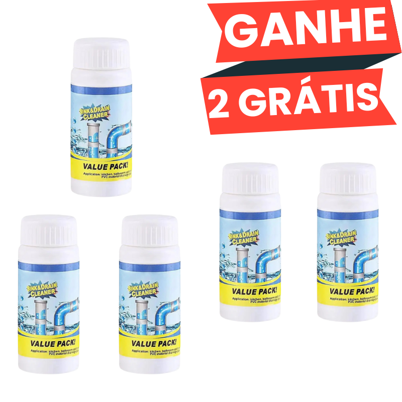 ClearDrain™ – Pó Desentupidor com Ação Espumante