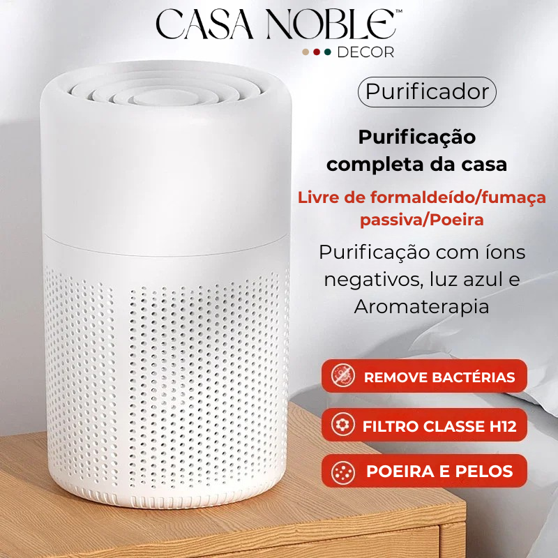 VivaAir™ – Purificador de Ar com Filtro HEPA e Aromaterapia