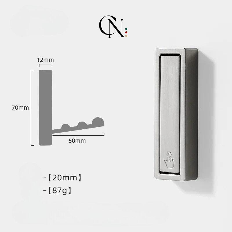 Gancho de Parede Dobrável em Aço Inoxidável