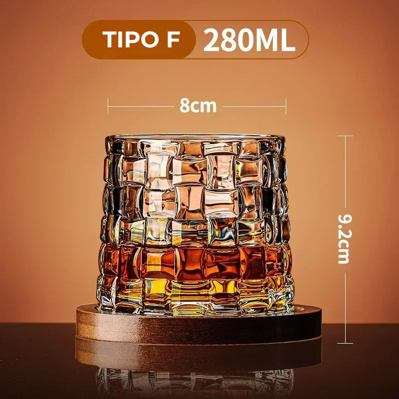 Orbisu – Copo de Cristal Rotativo para Whisky