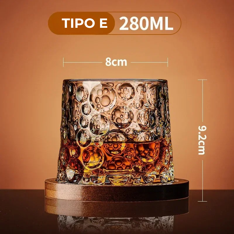 Orbisu – Copo de Cristal Rotativo para Whisky
