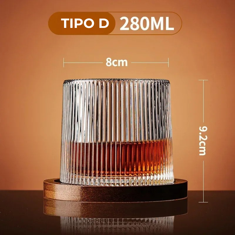 Orbisu – Copo de Cristal Rotativo para Whisky