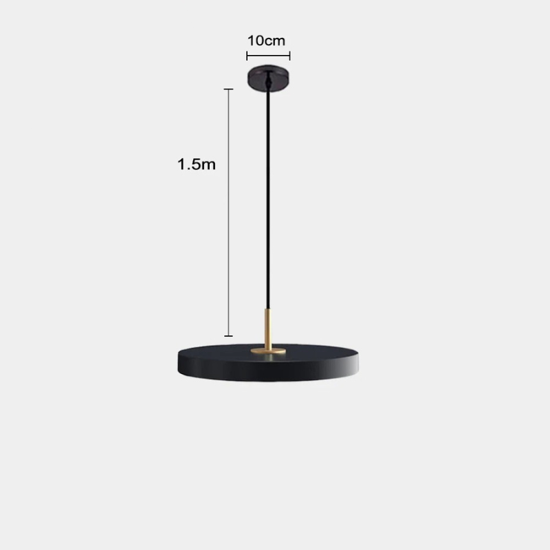 Lustre PLATE Pendente Nórdico de Metal com LED