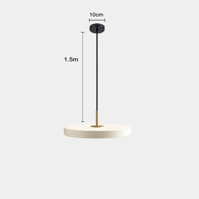 Lustre PLATE Pendente Nórdico de Metal com LED