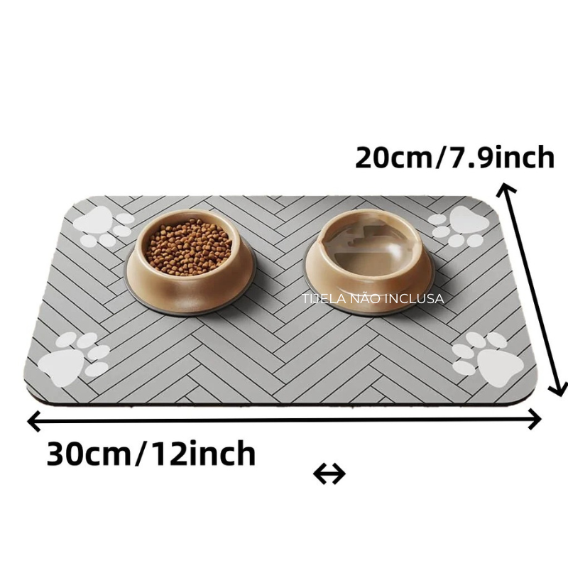 Tapete Absorvente Impermeável para Tigela de Pet