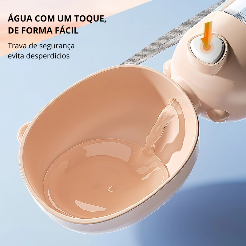 Garrafa Portátil para Água e Ração de Cães e Gatos