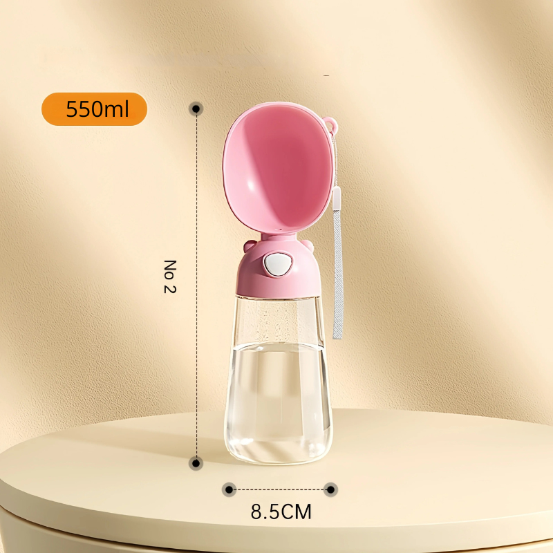 Garrafa Portátil para Água e Ração de Cães e Gatos