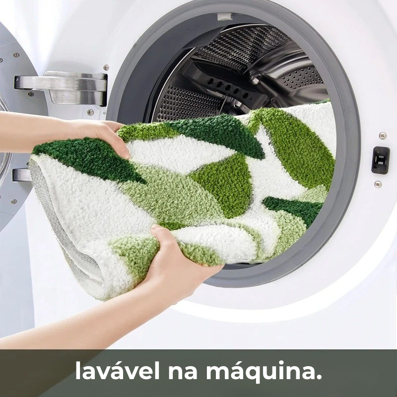 GreenLeaf Soft – Tapete Antiderrapante em Microfibra