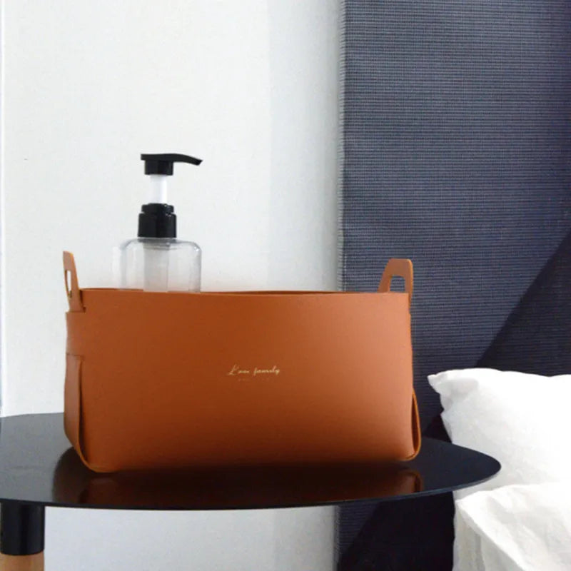 Bolsa Organizadora de Mesa em Couro PU