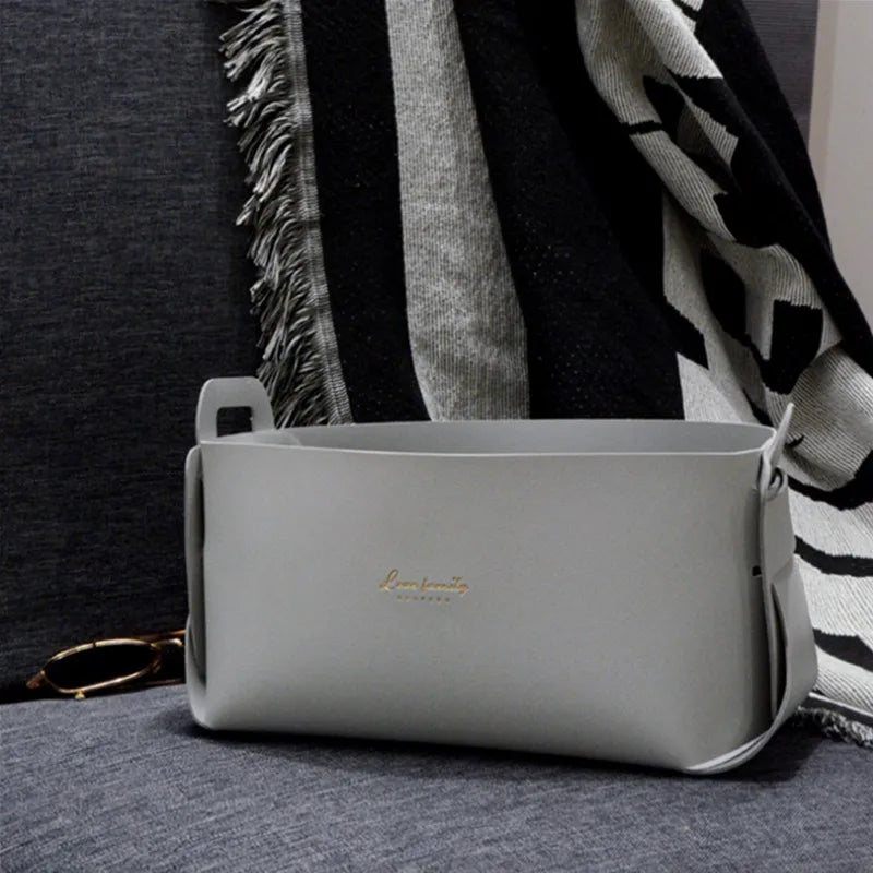 Bolsa Organizadora de Mesa em Couro PU