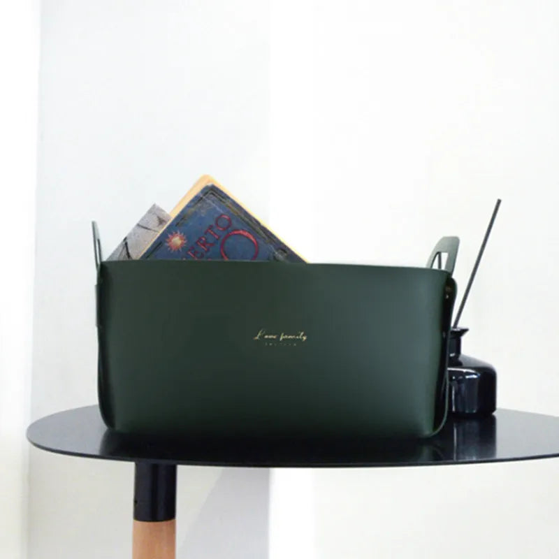 Bolsa Organizadora de Mesa em Couro PU