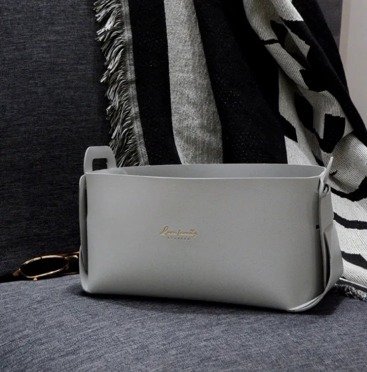 Bolsa Organizadora de Mesa em Couro PU