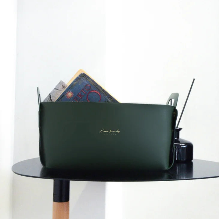 Bolsa Organizadora de Mesa em Couro PU