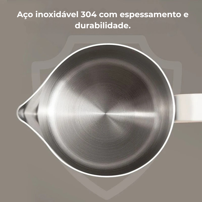 Jarra de Aço Inox para Espumar Leite Profissional