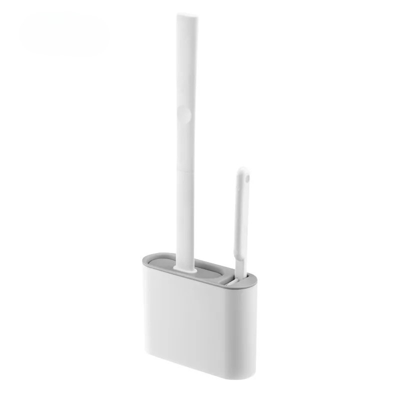 Escova Sanitária Flex WC – Silicone Antibacteriano com Suporte de Parede