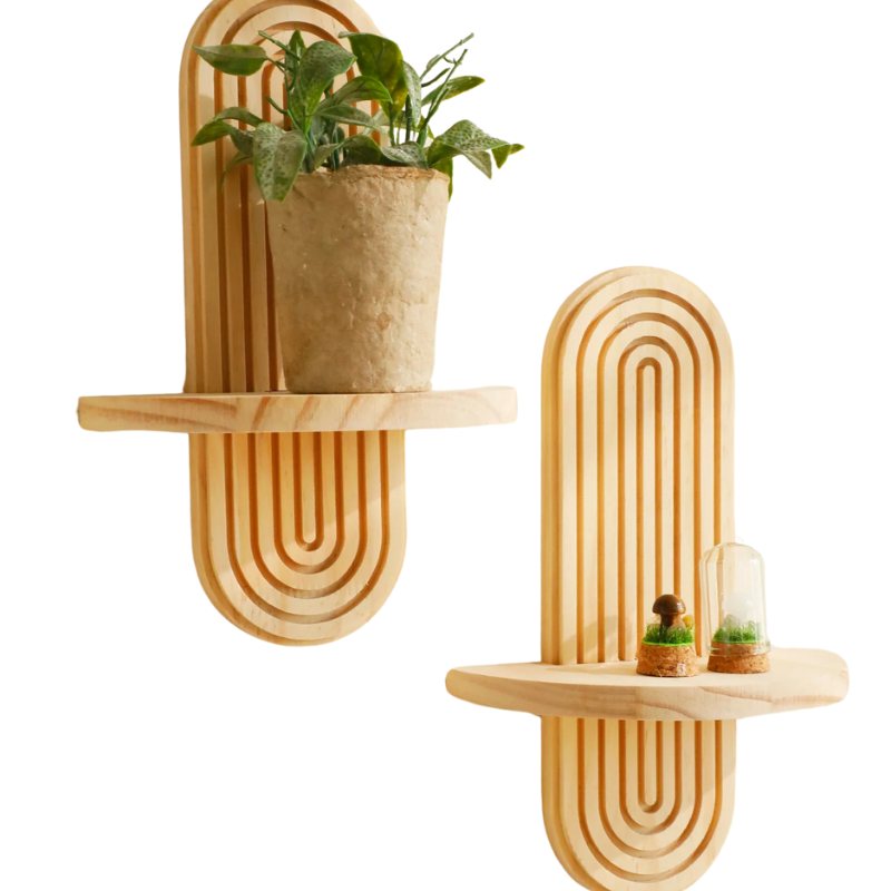 Prateleira de Parede Boho em Madeira