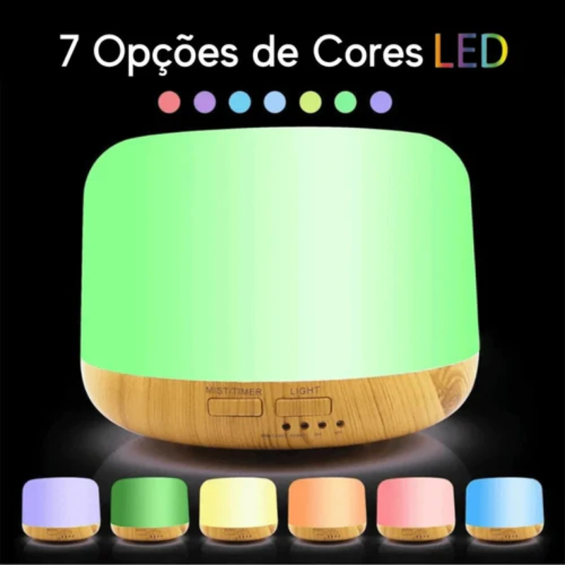 Umidificador e Difusor de Aromas 500ml