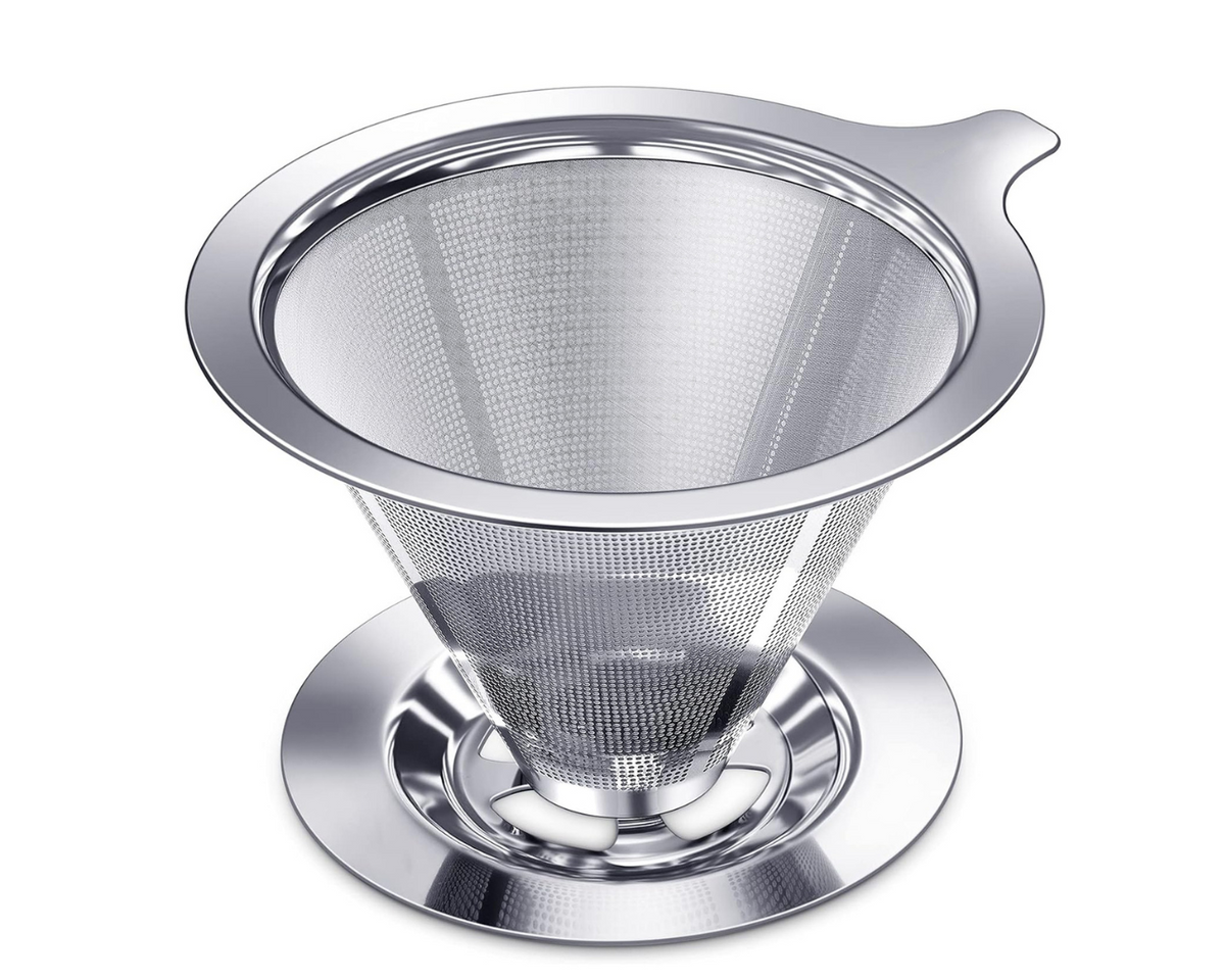 Filtro de Café Reutilizável em Aço Inox para Coagem Manual