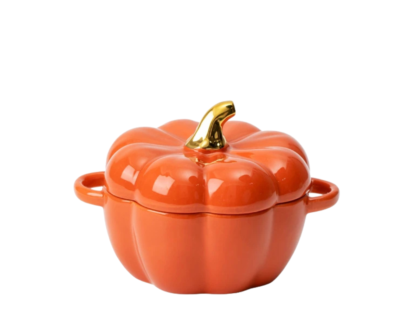 Citroulle™ – Tigela de Cerâmica com Tampa em Formato de Abóbora