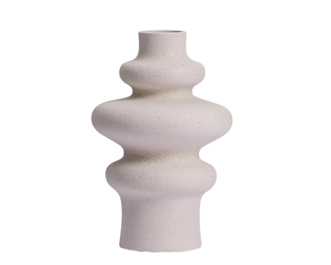 Spiralis™ – Vaso de Cerâmica Branco com Design Espiral