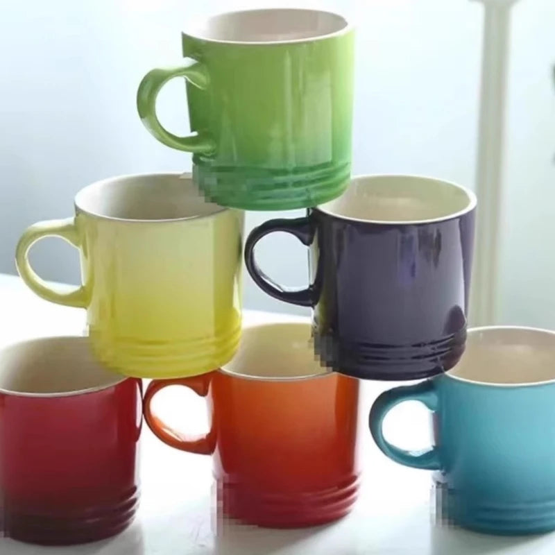 Caneca Macaron Glow – Caneca de Cerâmica Colorida 350ml com Degradê Estilo Macaron
