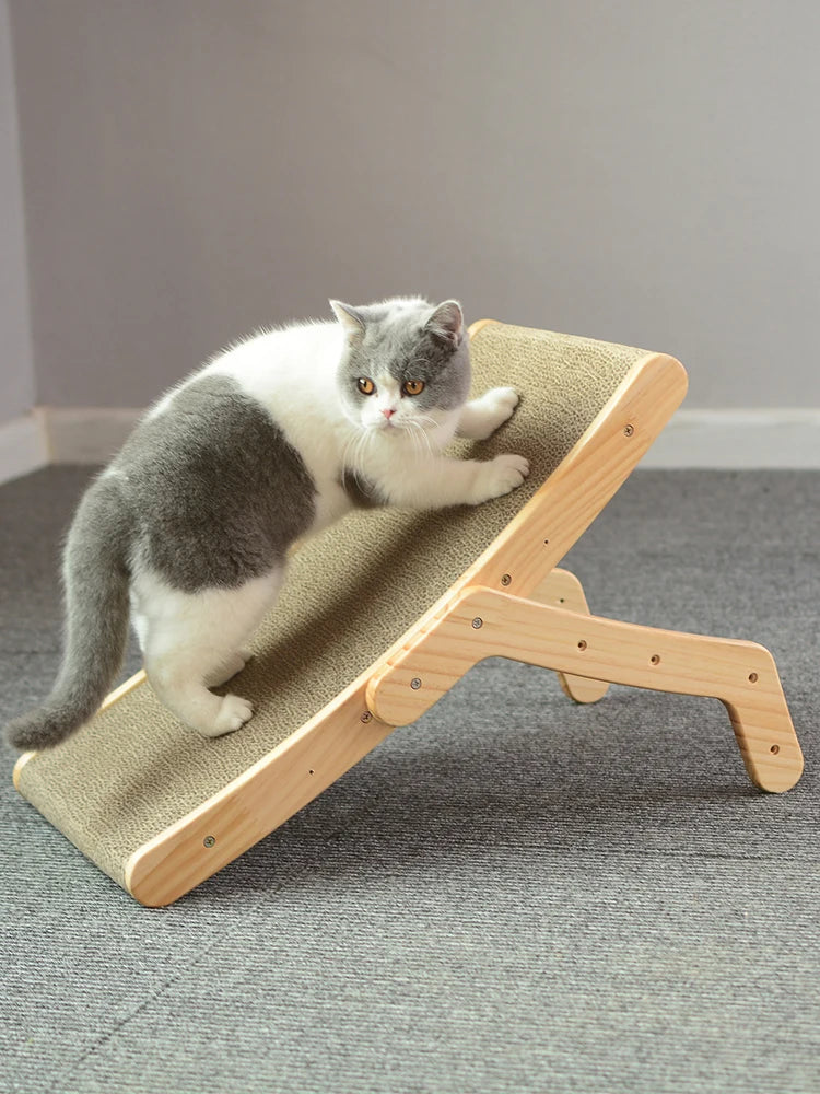 Moggie – Arranhador 3 em 1 com Cama, Quadro de Madeira e Placa Removível para Gatos