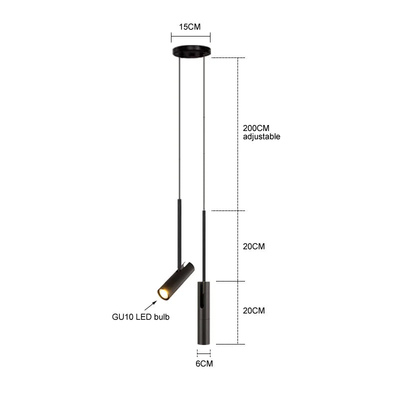Lustre LED DUO Moderno para Quarto
