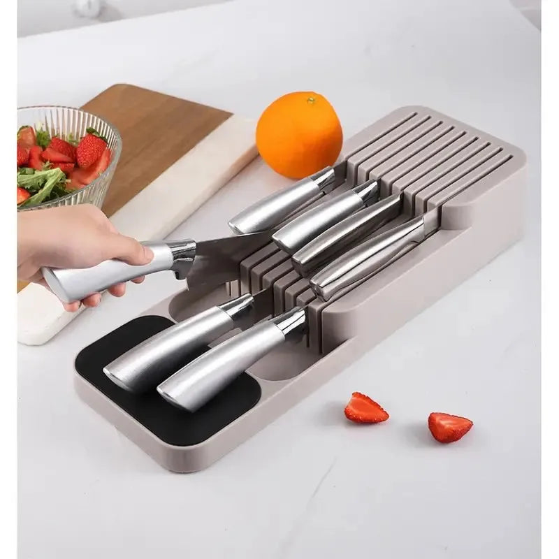 Organizador de Gaveta para Facas com Divisórias Antiderrapantes