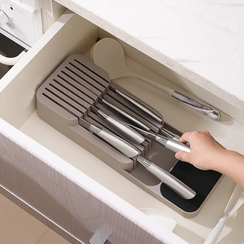 Organizador de Gaveta para Facas com Divisórias Antiderrapantes