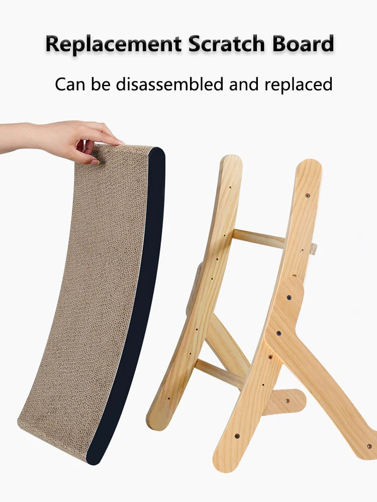 Moggie – Arranhador 3 em 1 com Cama, Quadro de Madeira e Placa Removível para Gatos