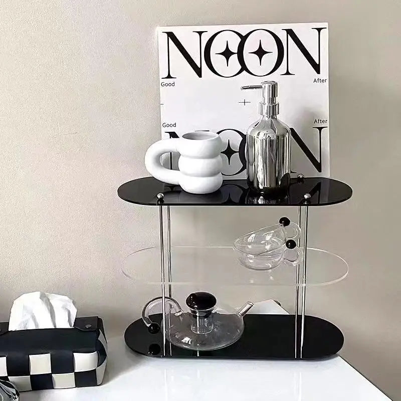 Lustra – Organizador de Acrílico Multi-Camadas Estilo Ins para Maquiagem, Joias e Decoração