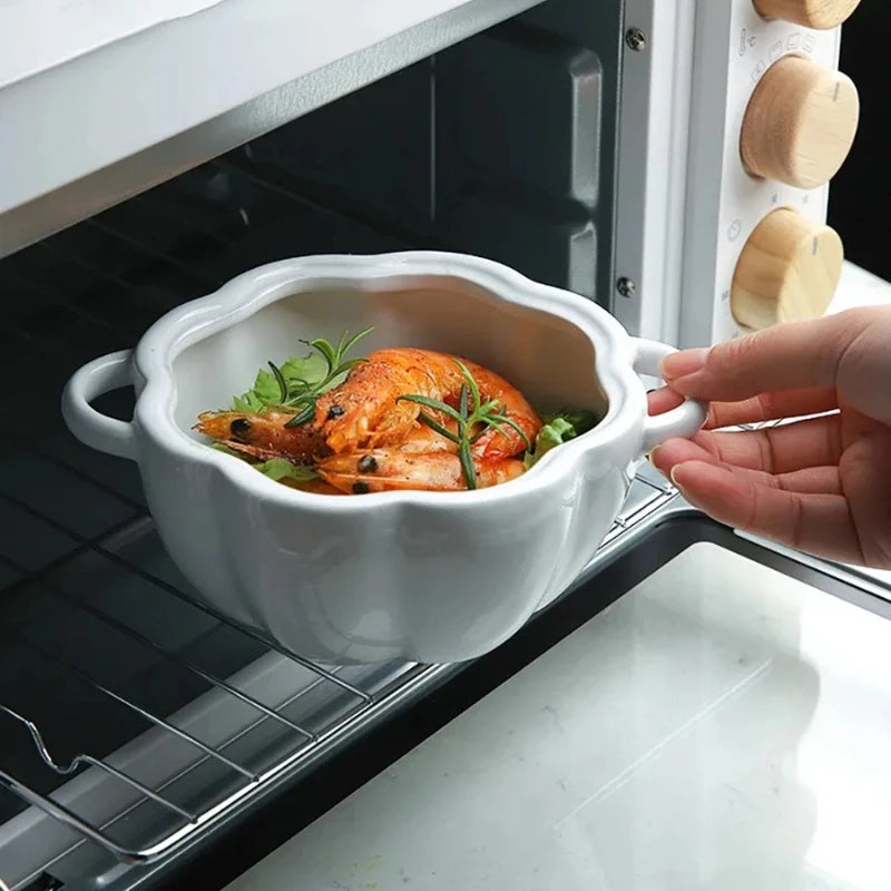 Citroulle™ – Tigela de Cerâmica com Tampa em Formato de Abóbora