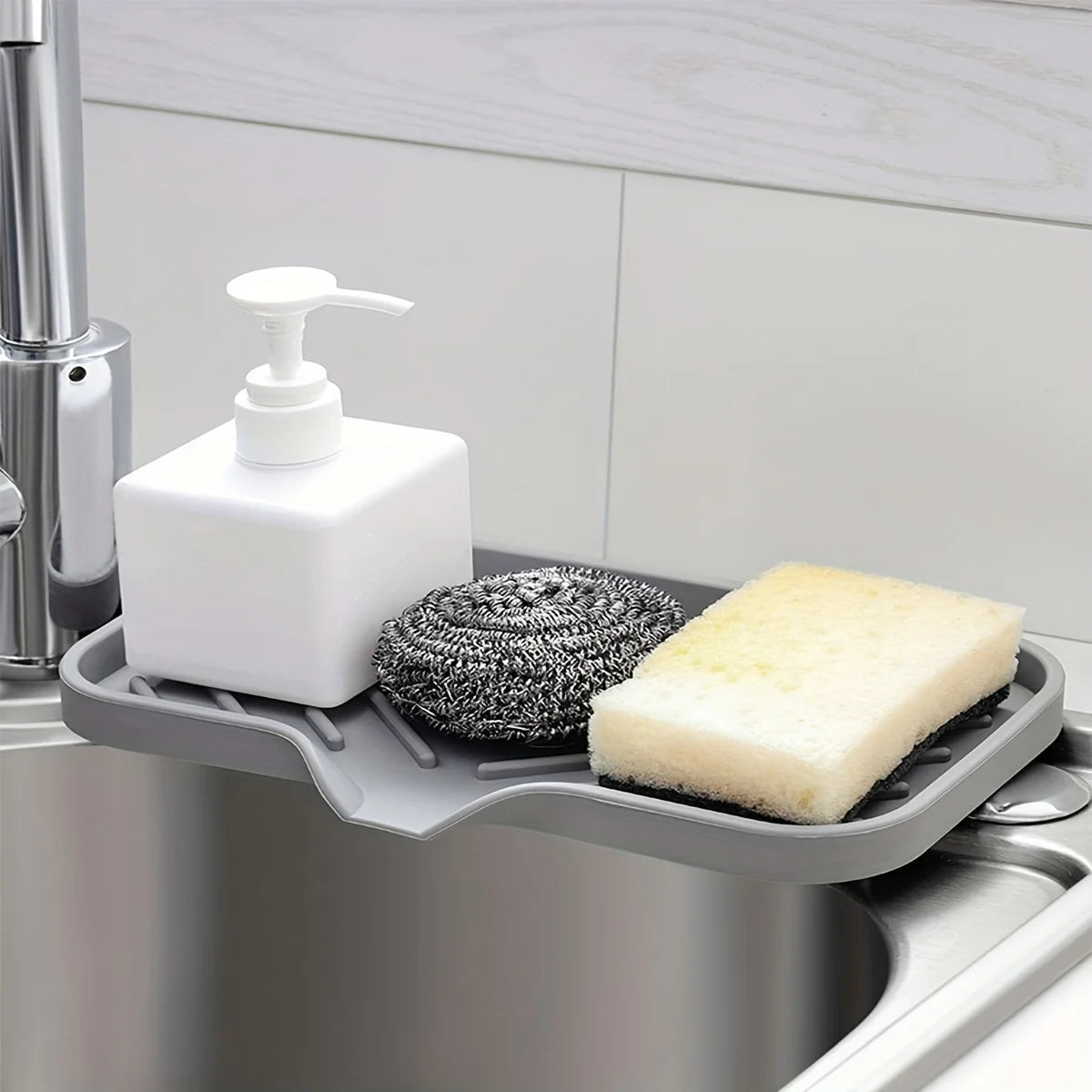 Bandeja de Silicone com Dreno para Pia