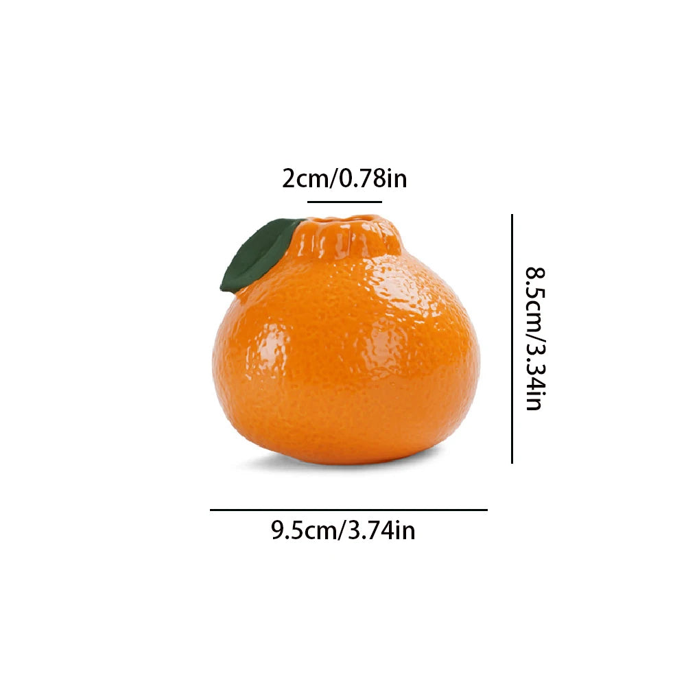 Vaso Decorativo em Cerâmica em Formato de Laranja