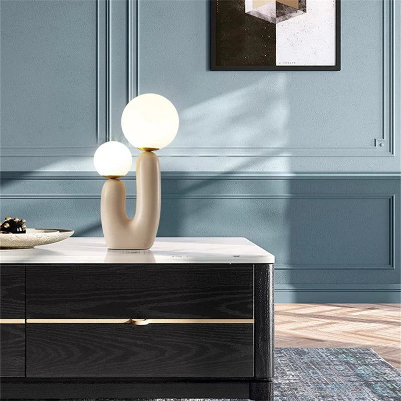 Nordic Duo – Luminária de Mesa Nórdica para Quarto e Sala