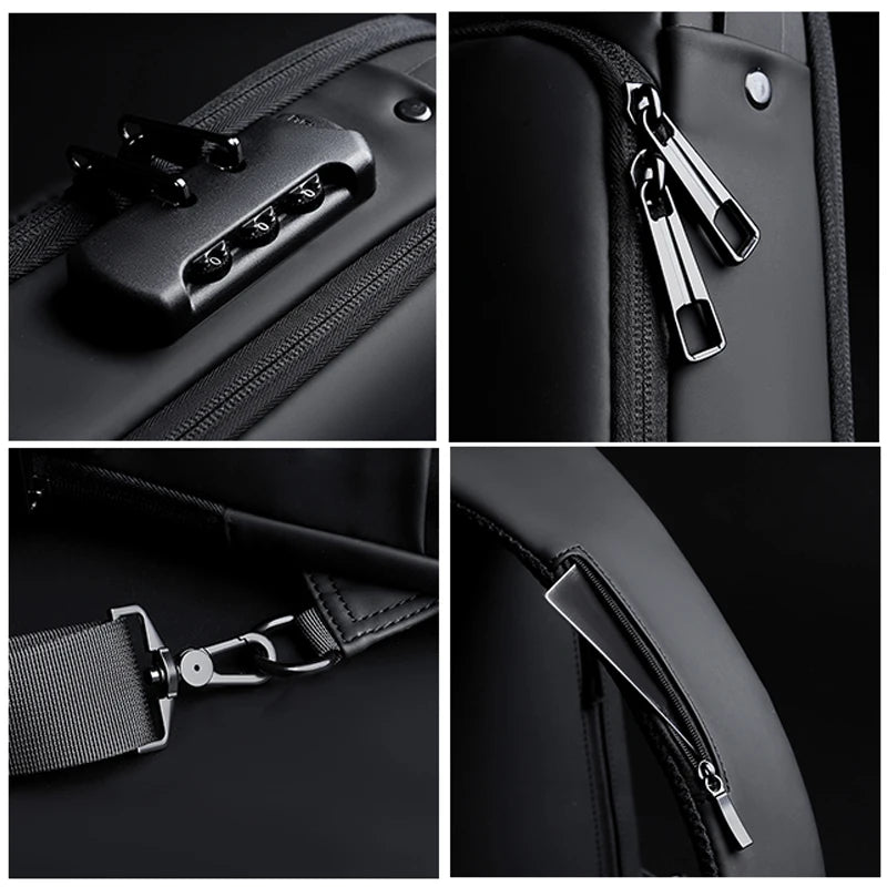 FlexGuard™ – Bolsa Masculina Antifurto com Entrada USB Integrada