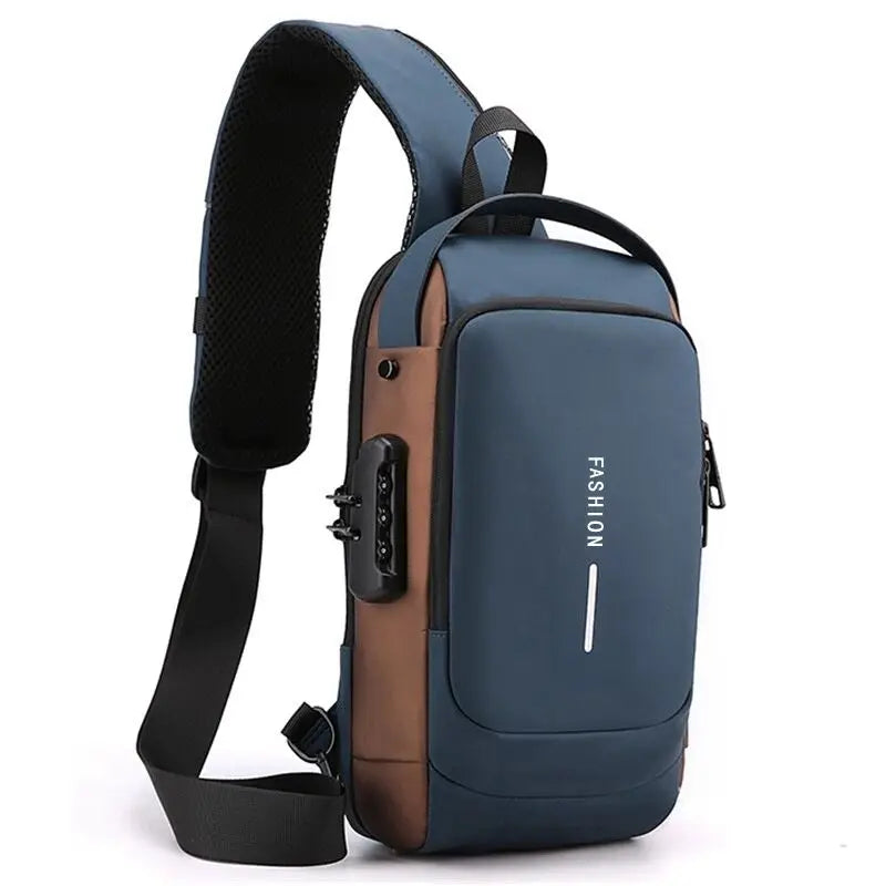 FlexGuard™ – Bolsa Masculina Antifurto com Entrada USB Integrada