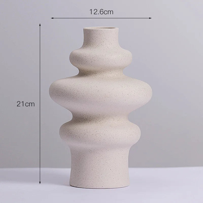 Spiralis™ – Vaso de Cerâmica Branco com Design Espiral