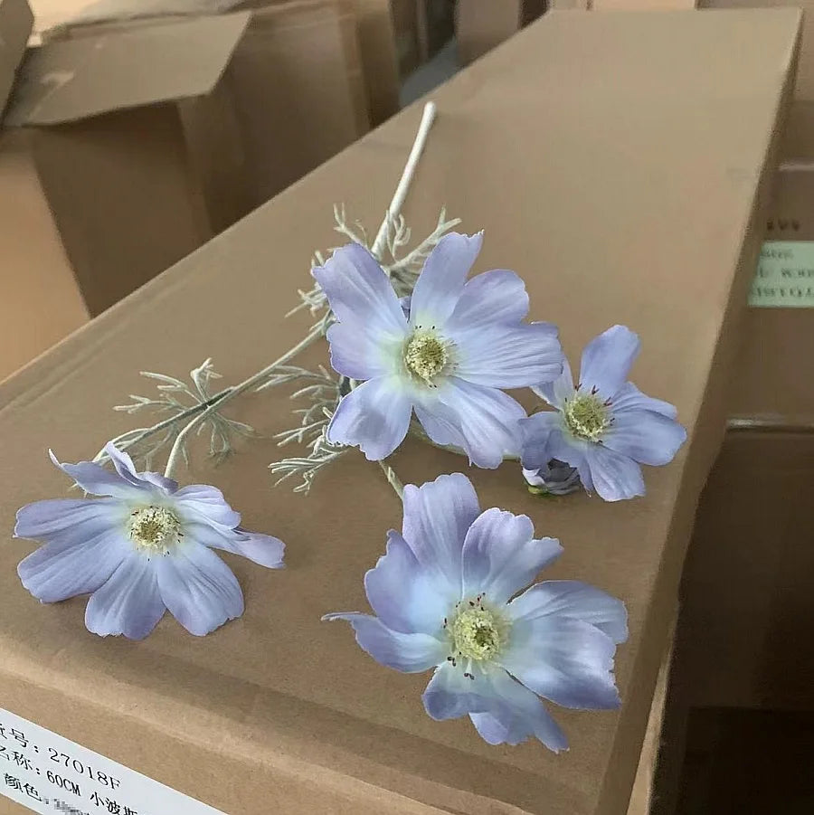 Flor Artificial de Camomila em Seda 60cm