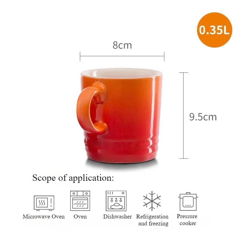 Caneca Macaron Glow – Caneca de Cerâmica Colorida 350ml com Degradê Estilo Macaron