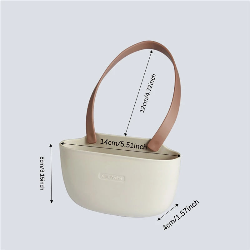 Cesto de Pia Ajustável com Suporte para Esponja e Sabonete