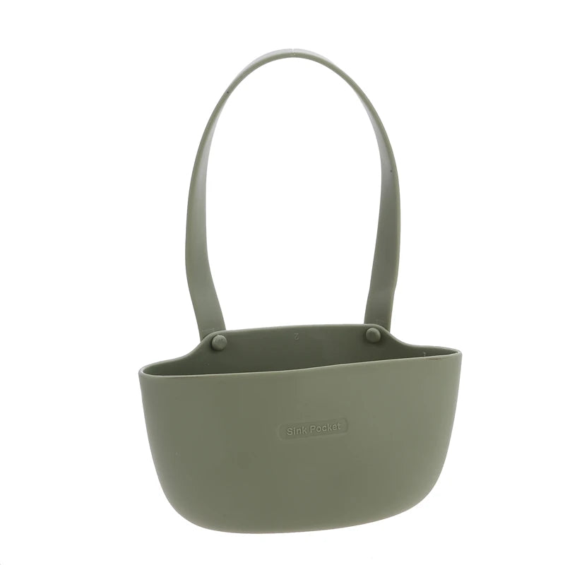 Cesto de Pia Ajustável com Suporte para Esponja e Sabonete