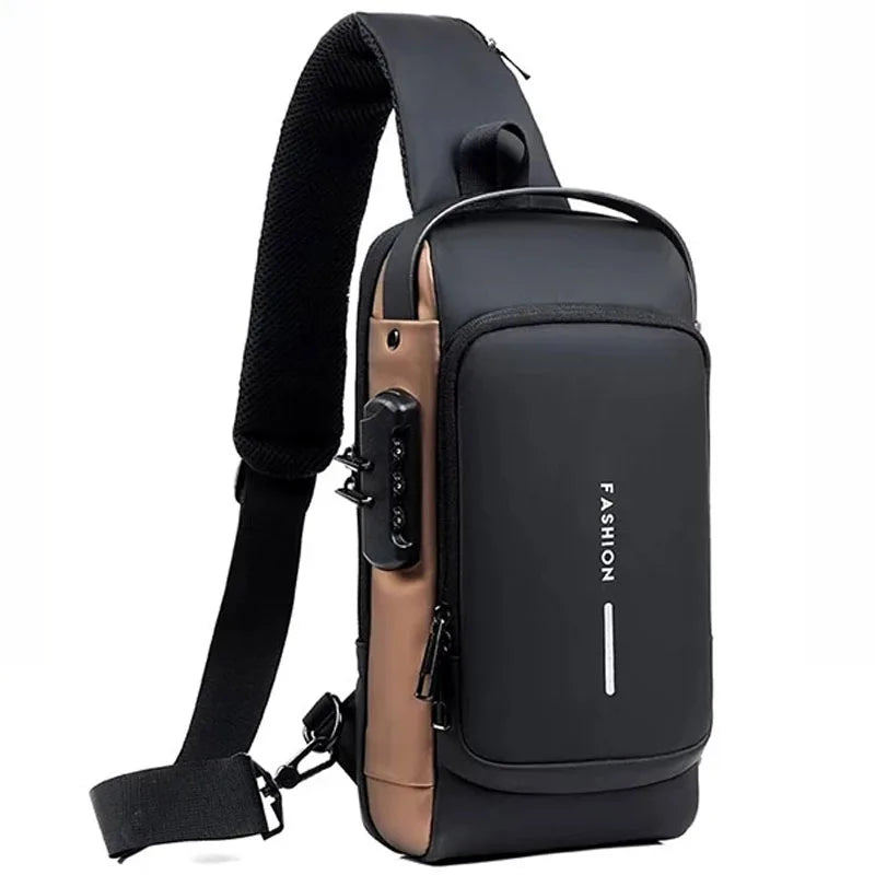 FlexGuard™ – Bolsa Masculina Antifurto com Entrada USB Integrada