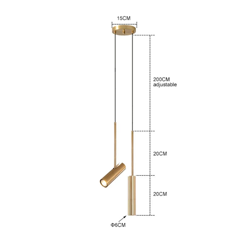 Lustre LED DUO Moderno para Quarto