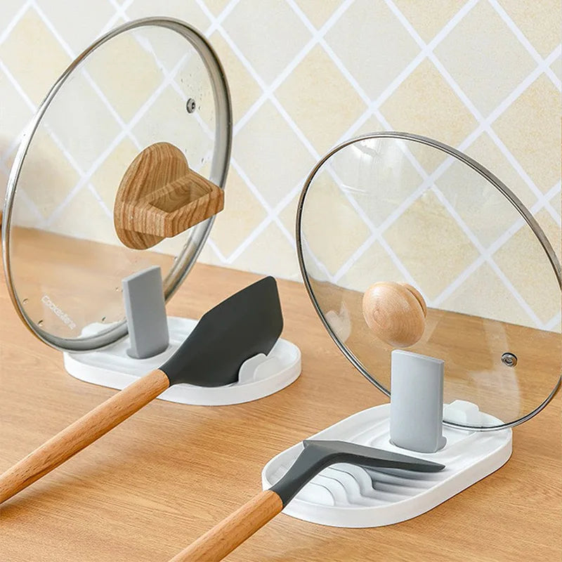 Suporte Dobrável para Tampa de Panela e Utensílios de Cozinha