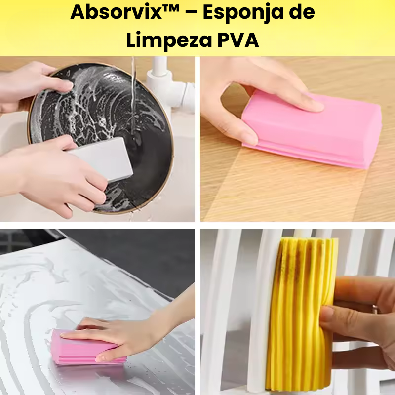 Esponja Alta Absorção e Superfície Rugosa