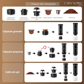 BrewTrip™ – Cafeteira Expresso Portátil 3 em 1 Sem Fio