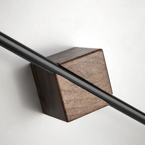 LuxWood Inox – Toalheiro de Parede com Acabamento em Nogueira
