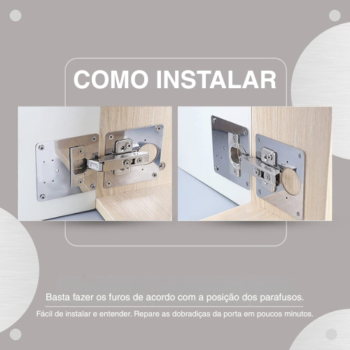 Placa de Reparo em Aço Inoxidável (Parafusos inclusos)